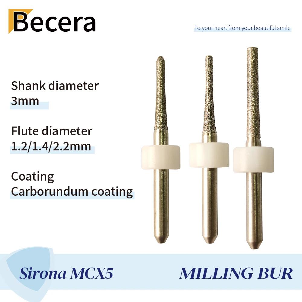 Sirona MCX5 카보런덤 코팅의 Becera 밀링 버, 리튬 디 실리케이트 블록용, 치과 실험실용 밀링 드릴